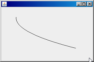 Swingで作成した画面にdrawLineメソッドで曲線を引く